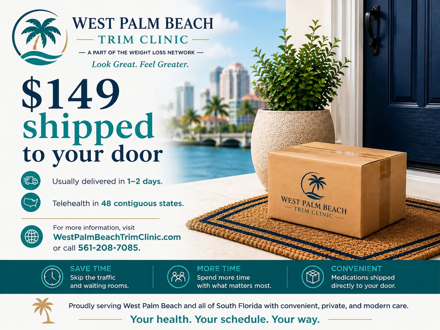 $149 shipped to your door — West Palm Beach Trim Clinic GLP-1 weight loss